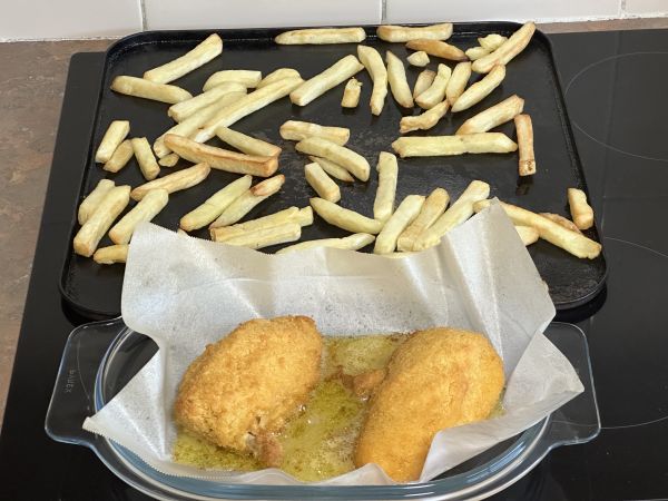 Kievs and fries