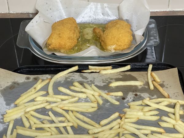 Kievs and fries
