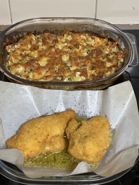 Kievs and veggies