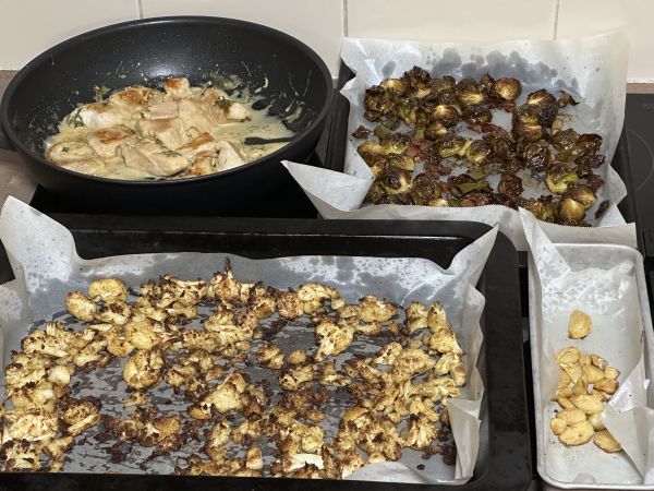 Lemon chicken and veggies