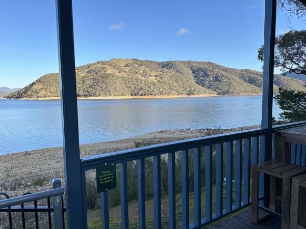 View from our cabin at Reflections Burrinjuck
