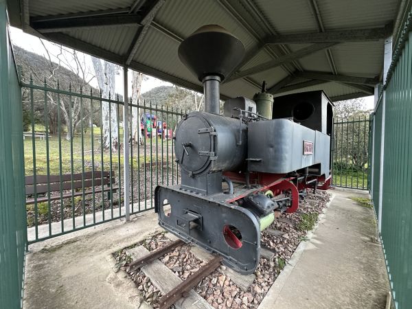Steam engine at Reflections Burrinjuck