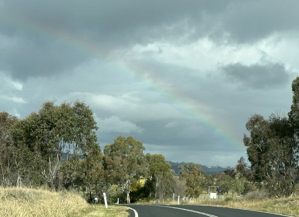 Rainbow over Uriarra Road