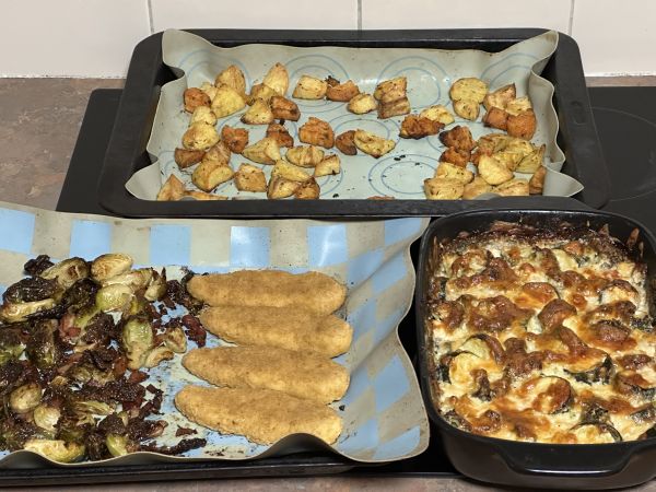 A very brown green meal