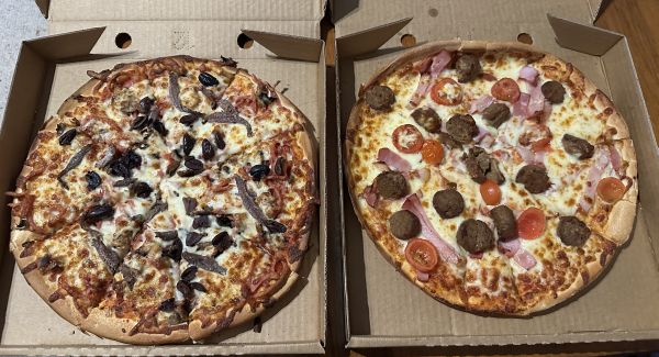 Capricciosa and meatball
