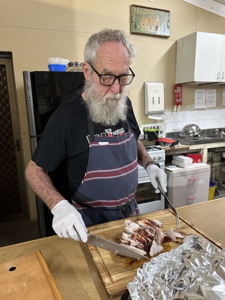 John carving turkey