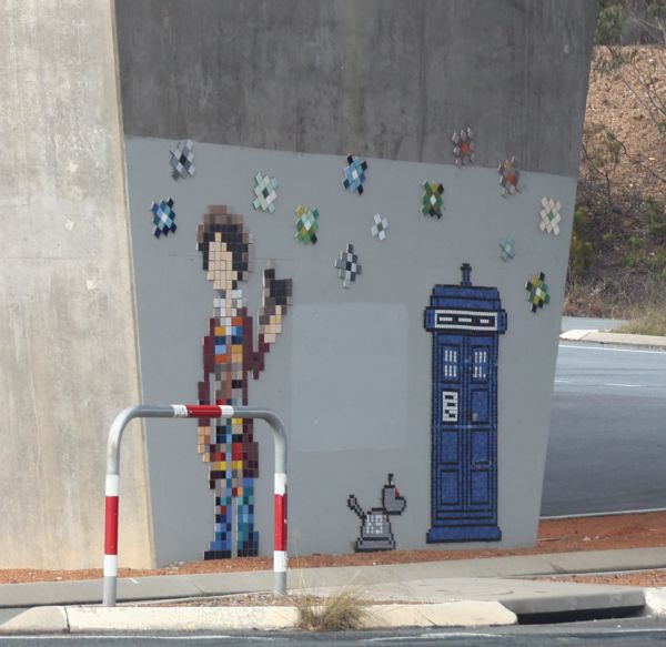 Dr Who mosaics under Gungahlin Drive
