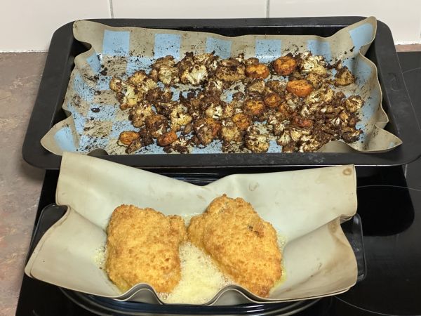 Kievs and veggies