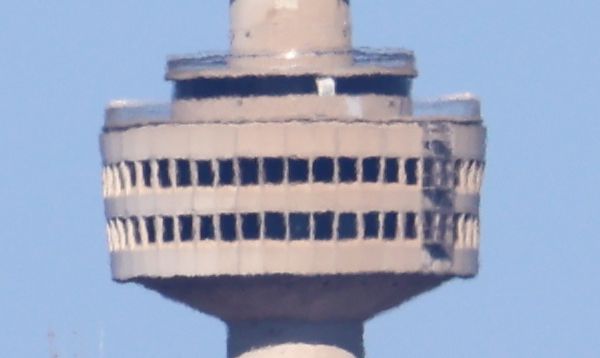 Long lens 800mm Black Mountain Tower raw pixels