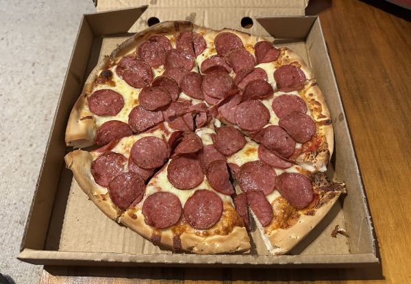 Mills and Grills pepperoni pizza