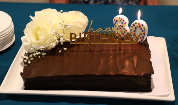 Cake at Mum's 80th birthday party