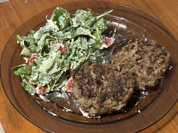 Rissoles and salad