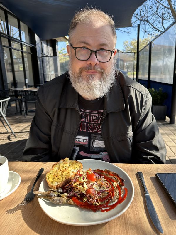 Stu at Cafe Luzon