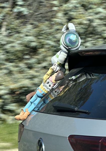 Buzz and Woody hanging on..