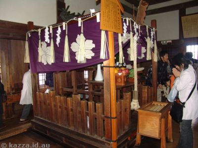 Shrine in top level of Himeji Castle
