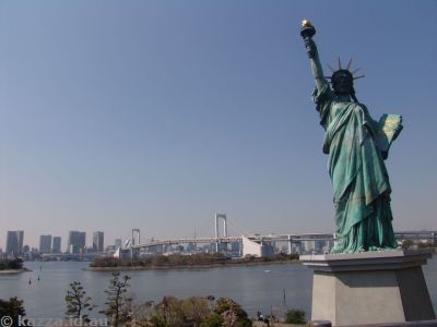 Statue of Liberty and Rainbow Bridge