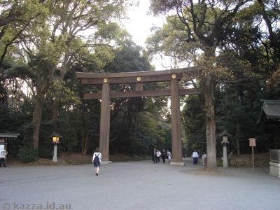 Tori at entrance of Yoyogi Park, Harajuku