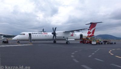 The Dash-8 we flew back to Canberra in