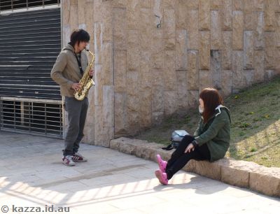 Dude playing the sax