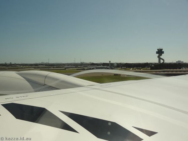 Taking off from Sydney Airport