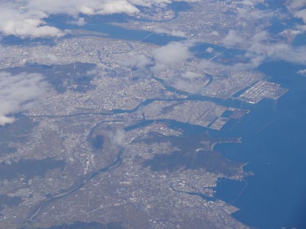 Looking towards Tokushima, Shikoku, Japan
