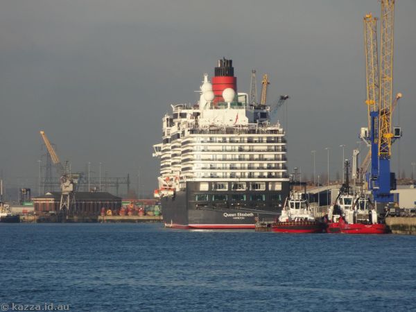 Queen Elizabeth docked at Southampton