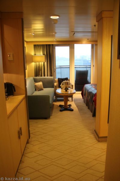 Entering our Princess Grill room 10082 on the Queen Mary 2