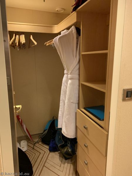 Walkin wardrobe in our Princess Grill room
