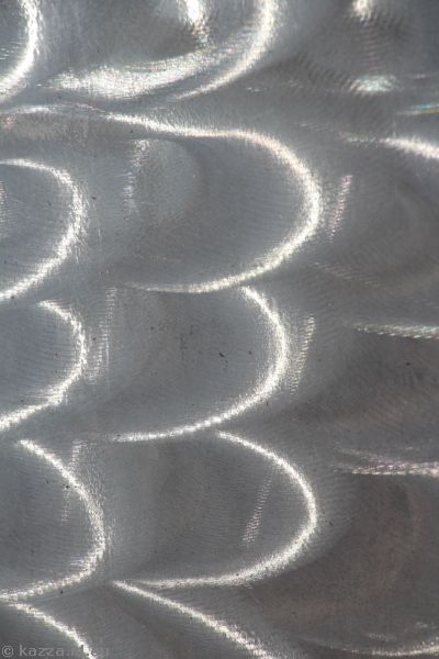 Polished metal on one of the spare propellors