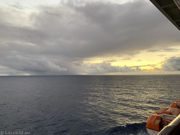 View from our balcony, day 3 of cruise to Caribbean