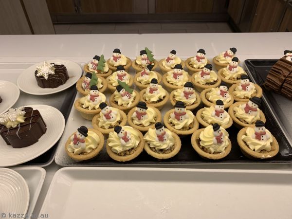 Christmas desserts in Kings Court on Christmas day