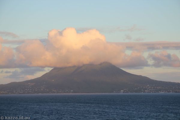 Nevis from Queen Mary 2