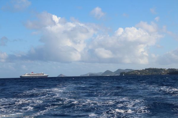 Queen Mary 2 and St Lucia
