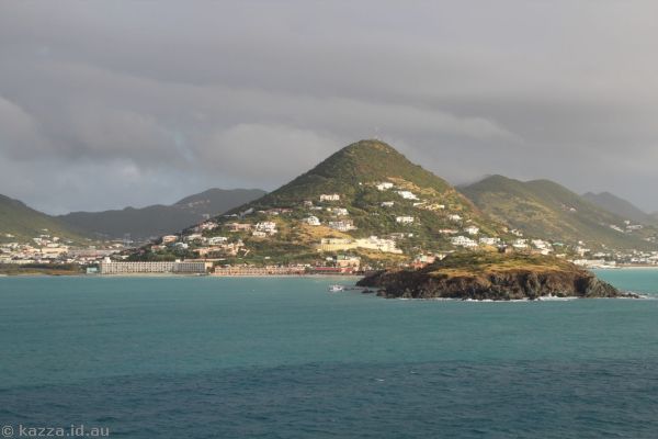 St Maarten from Queen Mary 2