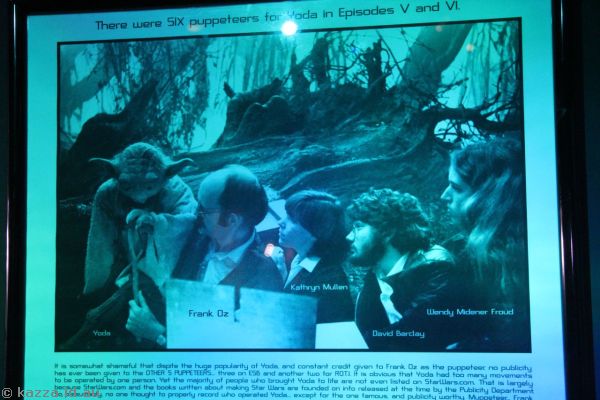 Six puppeteers controlled Yoda