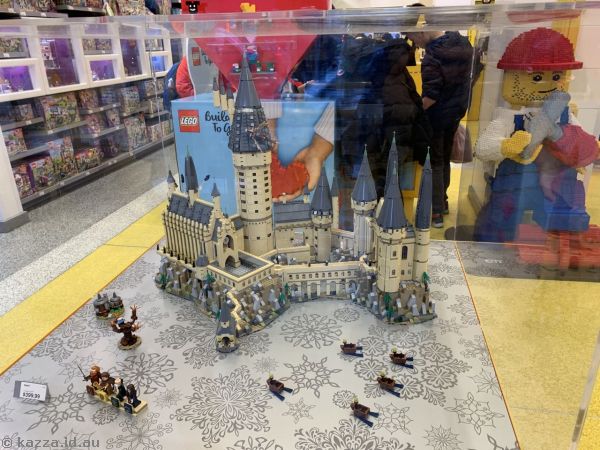 Hogwarts Castle in the Lego store