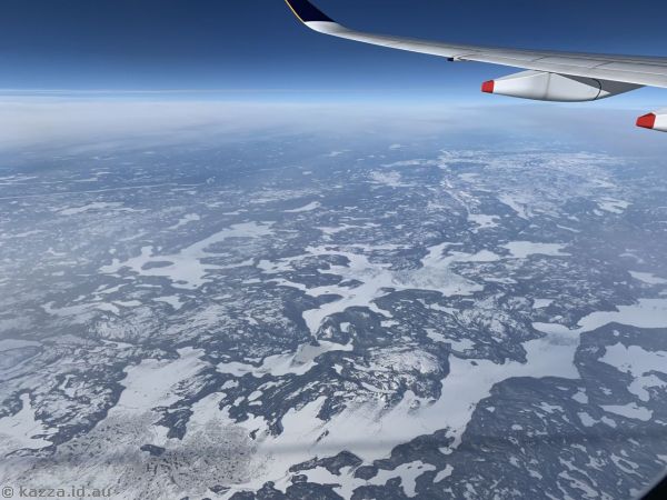 Snow and ice covered scenery in Canada