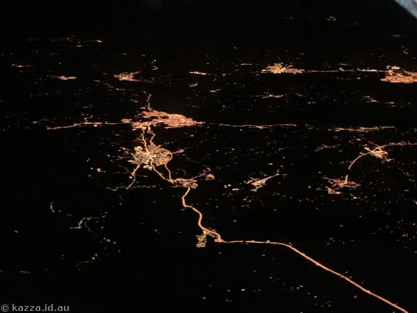 Norway city lights by night
