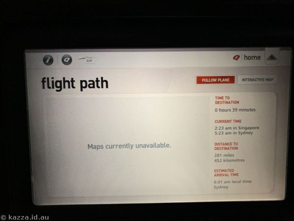 This Qantas' A380 is only 8 years old but already feeling its age - the flight path didn't work