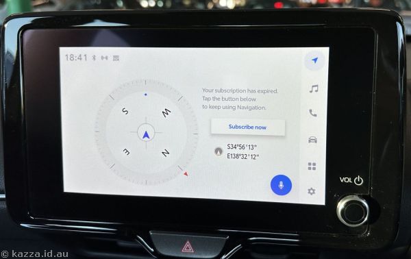 The GPS subscription in the car had expired.  So I had to use my phone.