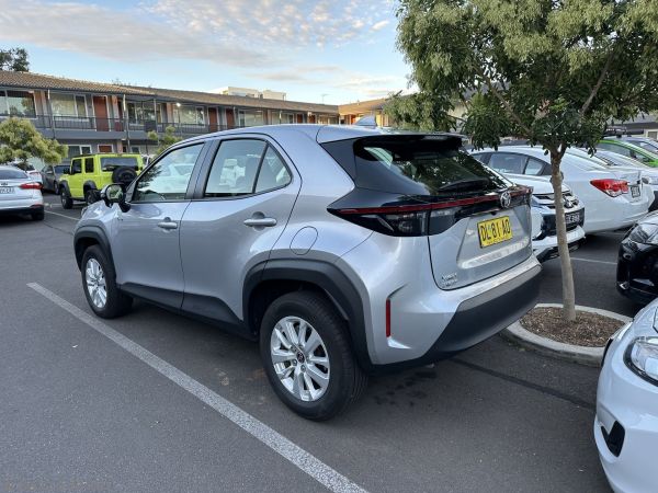 The Toyota Yaris we hired at the hotel