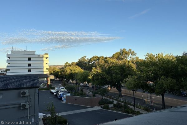 View from our window.  If we'd been a bit higher up we'd have been able to see Mt Lofty