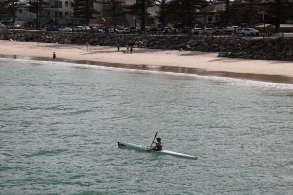 Kayaker off Brighton Beach
