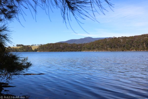View to Mt Dromedary over Corunna Lake