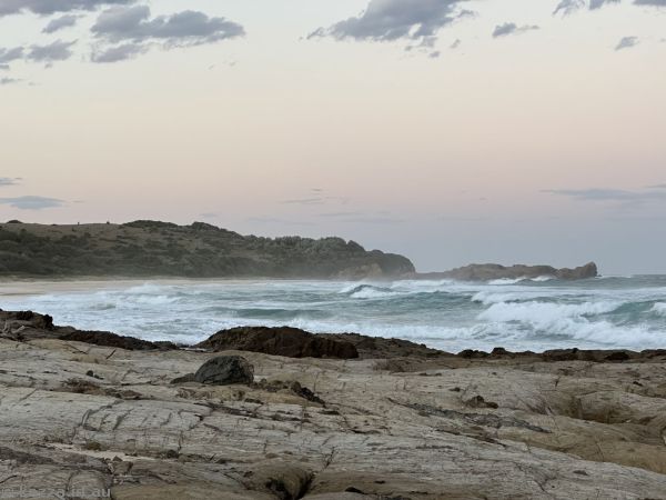 View to waves off Bullengella Beach