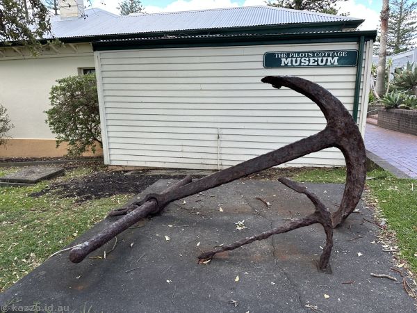 Anchor outside the Pilot's Cottage Museum