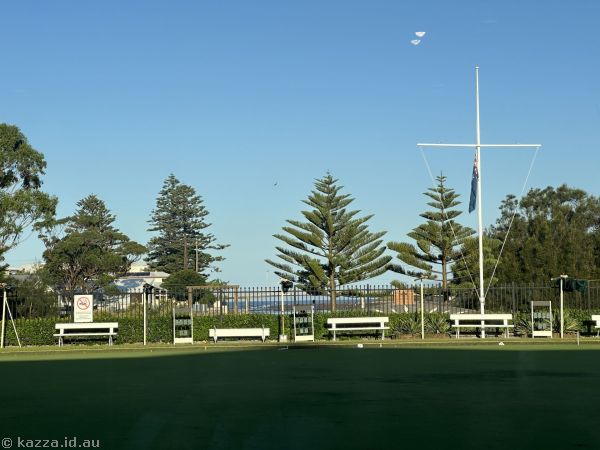 View from our table at the Warilla Bowls Club