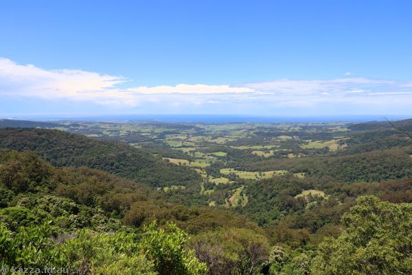 View towards Kiama from Jamberoo Lookout off Jamberoo Mountain Road