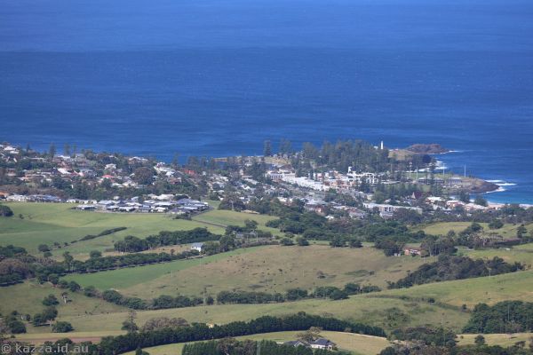 View to Kiama from Saddleback Mountain