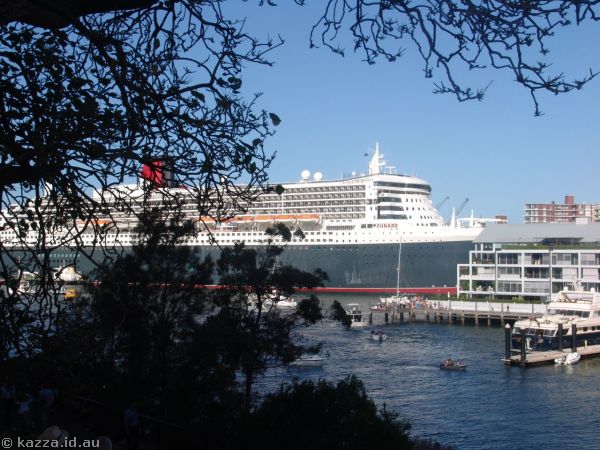 Queen Mary 2 docked at Garden Island, Sydney
